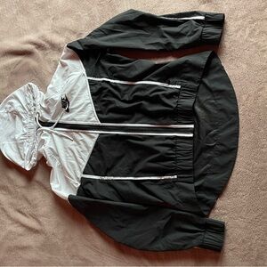 Nike Black and White Windbreaker Jacket